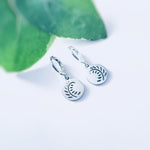 Leaf Fern Earrings dangle Sterling Silver lightweight everyday botanical plant earrings Handmade Jewelry gift for gardener sister friend bff