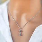 Dumbbell Necklace silver, gold unique fitness accessories gym gift for personal trainers, powerlifters, weightlifters, women, men, athletes