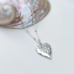 Hammered Gold Heart Necklace silver heart pendant for women romantic handmade jewelry gift for mom, grandma, wife, sister bff, girlfriend