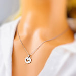 Dainty Silver Swallow Necklace handmade minimalist bird jewelry gift for nature lovers gardeners sisters friends stainless steel pendant