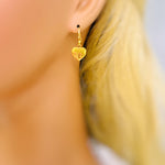 Tree of Life Heart Earrings dangle 14k gold, silver, rose gold fill handmade dainty Jewelry unique gift for girlfriend sister mom friend bff