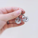 Silver Sloth Earrings dangle fun, unique animal lover sloth gift handmade Jewelry boho dangling charm earrings cottagecore gift for sister