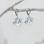 Silver Sloth Earrings dangle fun, unique animal lover sloth gift handmade Jewelry boho dangling charm earrings cottagecore gift for sister