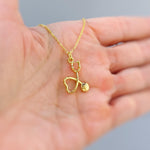 Stethoscope Necklace silver, gold heart unique nursing gift for medical school students graduation doctors rn, nurse practitioners sister