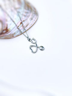 Stethoscope Necklace silver, gold unique nursing gift for medical school students graduation doctors rn, nurse practitioners, mom sister bff