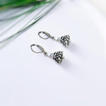 Christmas Tree Earrings dangle silver handmade winter pine tree holiday jewelry fun festive earrings for holiday party 925 sterling silver