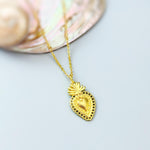 Gold Sacred Heart Necklace Dainty Catholic jewelry immaculate heart Christian faith necklace Virgin Mary religious Gift for her, women, mom