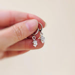 Dainty Gold Acorn Earrings dangle Huggie Hoop handmade nature autumn fall jewelry for women earthy woodland gifts for sister, friend, mom