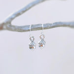 Dainty Gold Acorn Earrings dangle Huggie Hoop handmade nature autumn fall jewelry for women earthy woodland gifts for sister, friend, mom