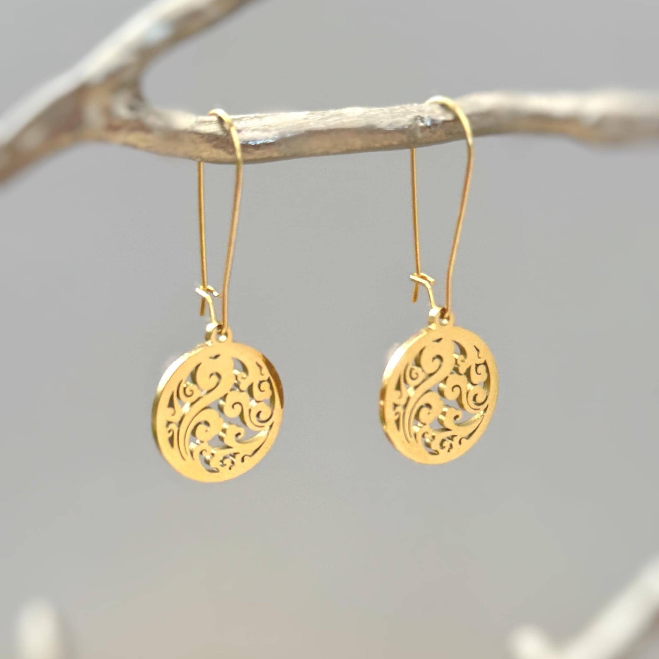 Cloud Earrings dangle 14k gold fill handmade elegant jewelry unique dangling earrings gift for nature lovers, mom, sister, bff, girlfriend