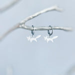 Silver Fox Earrings dangle handmade nature woodland animal Jewelry minimalist cottagecore earrings gift for women daughter sister bff friend