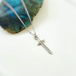 Sword Earrings dangle silver handmade medieval mythical dagger punk jewelry renaissance faire Celtic gothic earrings stainless steel grunge