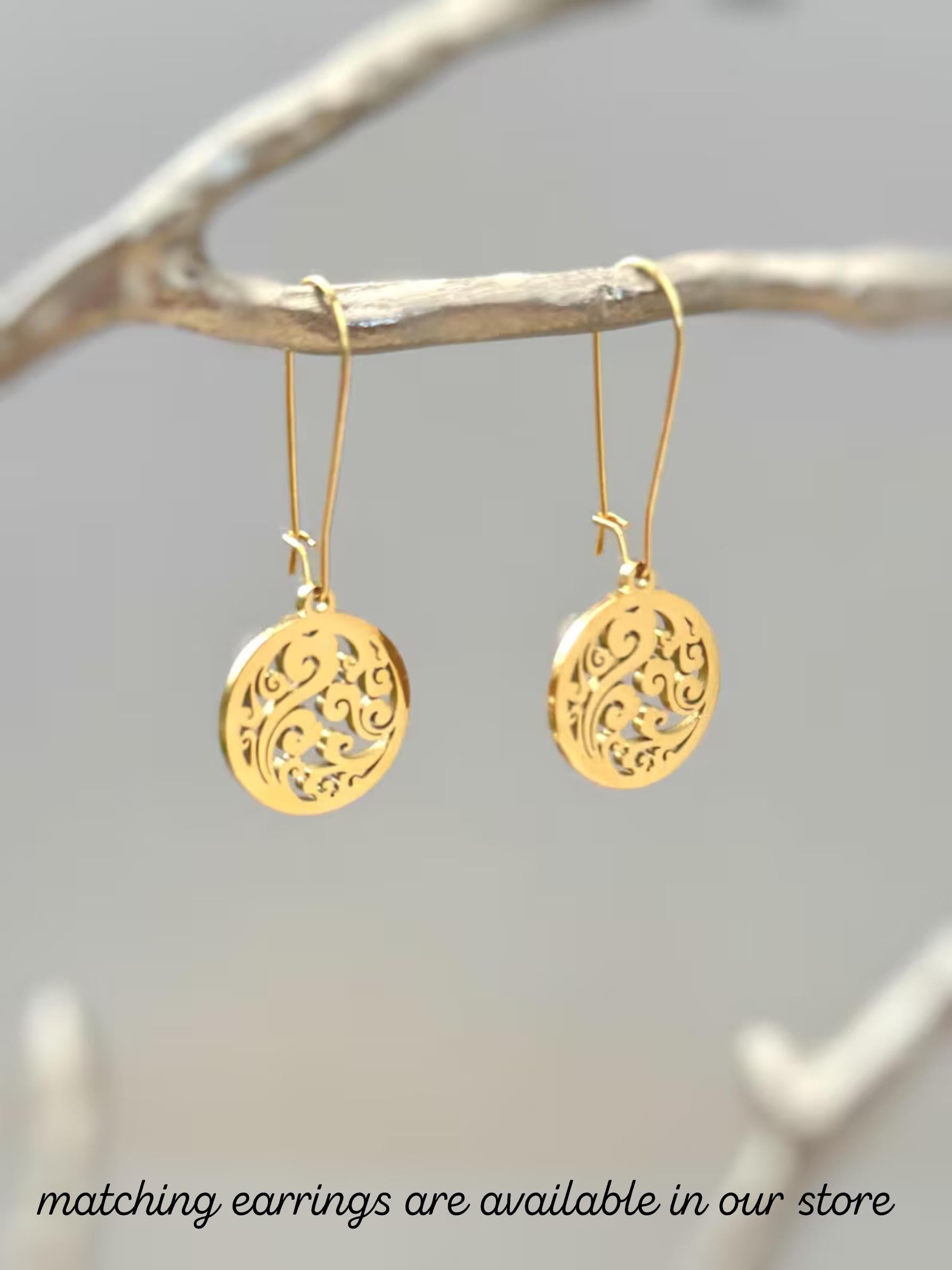 Dainty Filigree Cloud Necklace sky wave pendant handmade jewelry gift for outdoor nature lovers and adventurers sister, mom, girlfriend bff