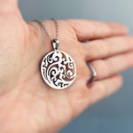 Silver Filigree Cloud Necklace sky wave pendant handmade jewelry gift for outdoor nature lovers and adventurers daughter, sister, friend bff