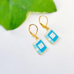 Book Earrings dangle handmade gold Bookish Jewelry unique dangling fun charm earrings nerdy bookish gift for book lovers teachers readers