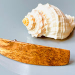 Barrette Hair Clip, wood non slip, Small fine hair Barrette for women Cherry Burl Local Wooden 5th Anniversary gift for wife, girlfriend