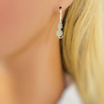 Dainty Cat Earrings dangle gold Huggie Hoops handmade silver kitten jewelry unique gift for cat moms, animal lovers veterinarians, vet techs