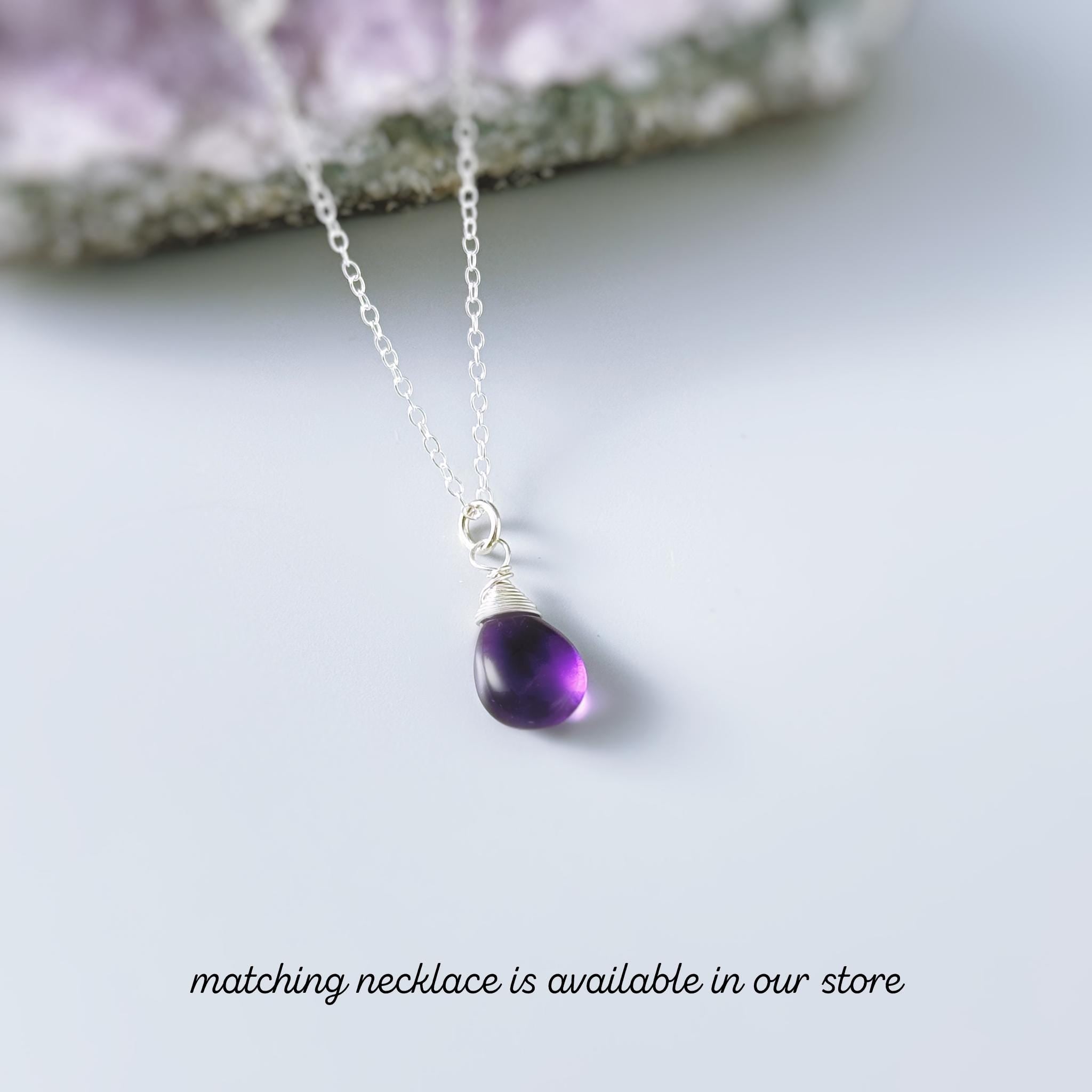 Minimalist Amethyst Earrings