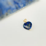 Dainty Lapis Heart Necklace, Faceted Lapis Lazuli Pendant 14k Gold Fill, Sterling Silver, September Birthstone Jewelry, Handmade in Michigan