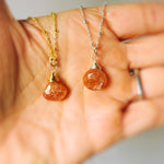 Silver Sunstone Necklace for women Sterling Silver, 14k Gold Fill, Rose Gold handmade in Michigan Oregon sunstone pendant jewelry for her