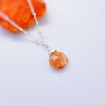 Silver Sunstone Necklace for women Sterling Silver, 14k Gold Fill, Rose Gold handmade in Michigan Oregon sunstone pendant jewelry for her