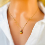 Dainty Acorn Necklace gold silver handmade Woodland Nature Autumn Fall Jewelry unique charm pendant gift for women adventurers, hikers, mom