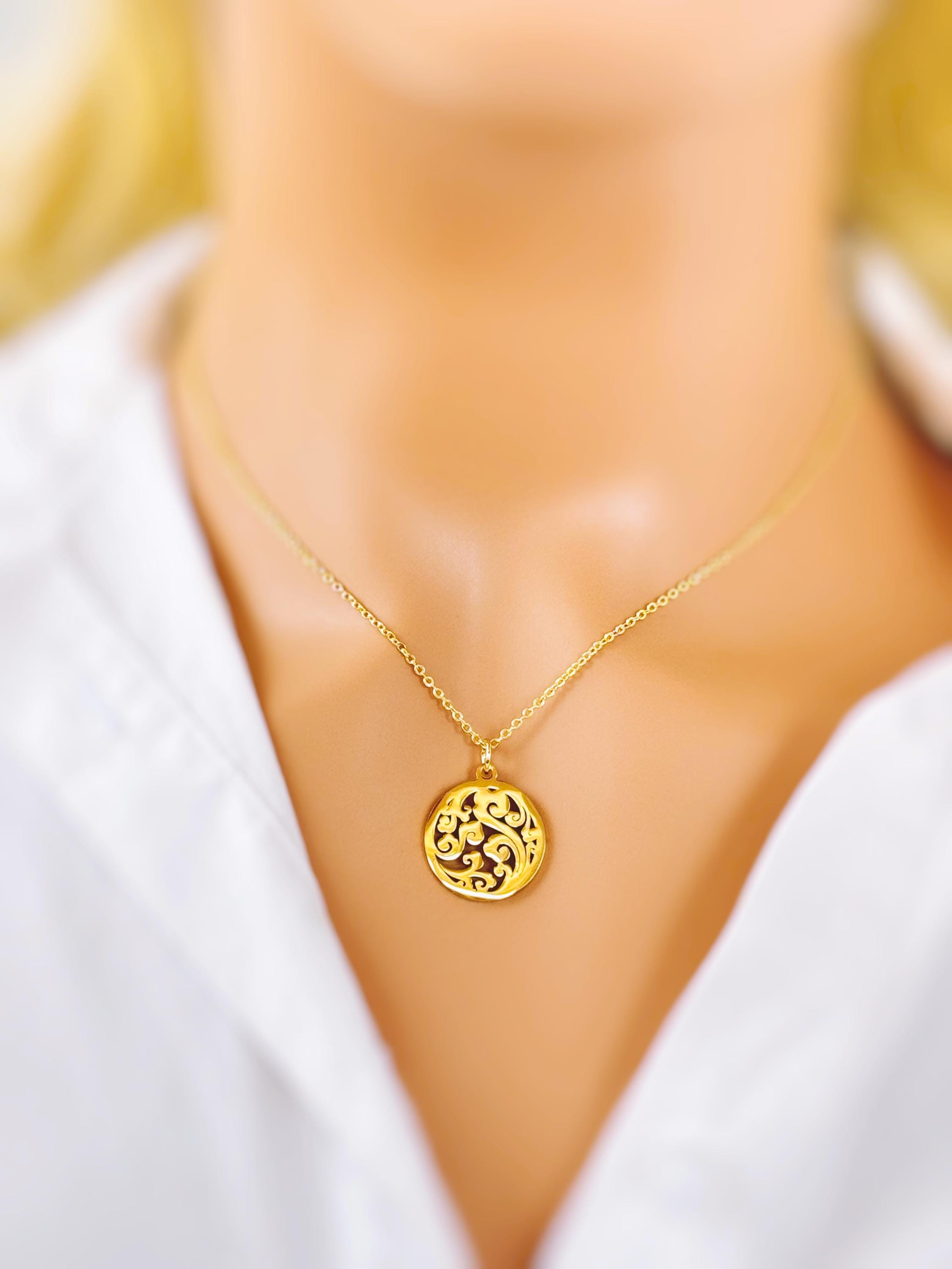 Dainty Filigree Cloud Necklace sky wave pendant handmade jewelry gift for outdoor nature lovers and adventurers sister, mom, girlfriend bff