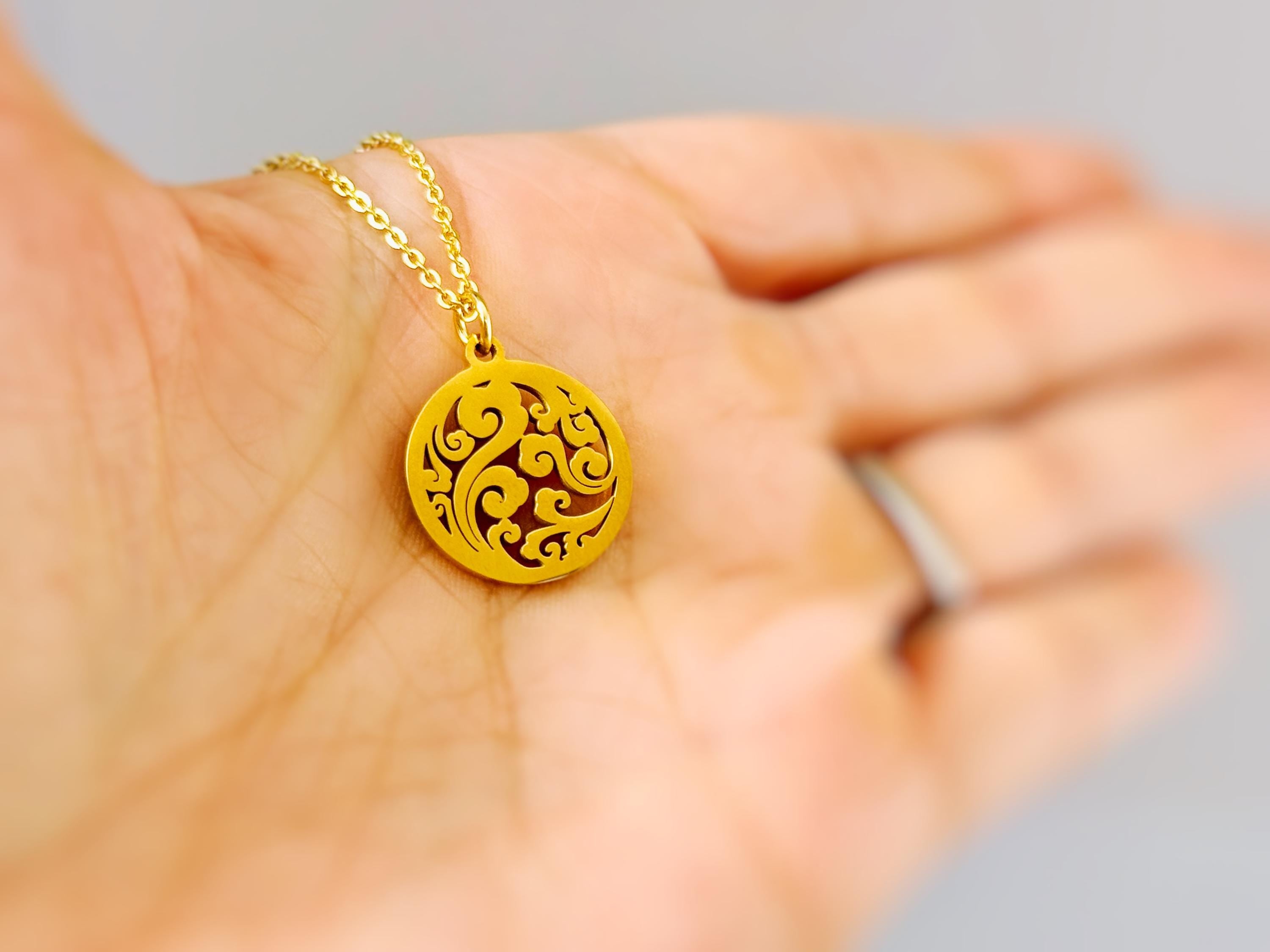 Dainty Filigree Cloud Necklace sky wave pendant handmade jewelry gift for outdoor nature lovers and adventurers sister, mom, girlfriend bff