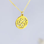 Dainty Filigree Gold Cloud Necklace sky pendant handmade jewelry gift for outdoor nature lovers and adventurers daughter, sister, mom, girlfriend