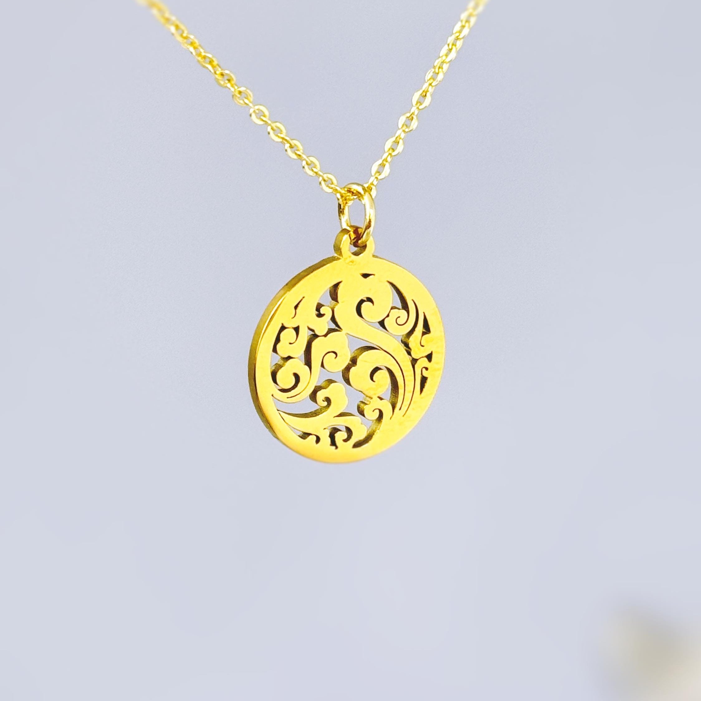 Dainty Filigree Gold Cloud Necklace sky pendant handmade jewelry gift for outdoor nature lovers and adventurers daughter, sister, mom, girlfriend