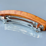 Hair Clip for women Medium Flame Cherry wood barrette for fine hair