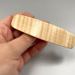 Wooden hair clip for women with thick hair Large Curly Maple light wood barrette for long hair metal hair clip claw 5th anniversary gift