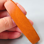 Hair Clip Wooden Hair Barrette for women fine Medium Mahogany red wood minimalist plain hair clasp 5th Anniversary  gift for wife girlfriend