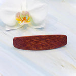 Wood Hair Clip for Long Hair wooden Barrette for women Medium Lacewood hair clasp red wood metal barrette wooden gift for wife, stocking