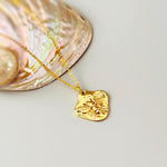 Honey Bee Necklace 18k gold pendant for women statement summer jewelry great gift for gardener nature lover wife girlfriend mom bff daughter