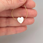 Dainty Heart Necklace, Mother of Pearl shell choker necklace gold, sterling silver, handmade beachy summer jewelry for bridesmaids, mom