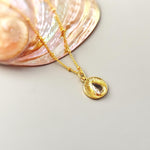 Gold Crystal Necklace handmade sunburst jewelry unique sparkly boho charm pendant necklace gift for friend, roommate, daughter, mom, sister