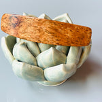 Small Hair Clip, wood non slip, fine hair Barrette for women Cherry Burl Local Wood 5th Anniversary gift for wife girlfriend minimalist claw