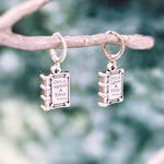 Book Earrings dangle handmade silver Bookish Jewelry unique dangling fun charm earrings nerdy bookish gift for book clubs, teachers, readers