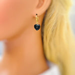 Dainty Black Onyx Heart Necklace, Faceted Onyx Pendant in 14k Gold Fill, Sterling Silver July Birthstone whimsigoth Jewelry witchy gothic