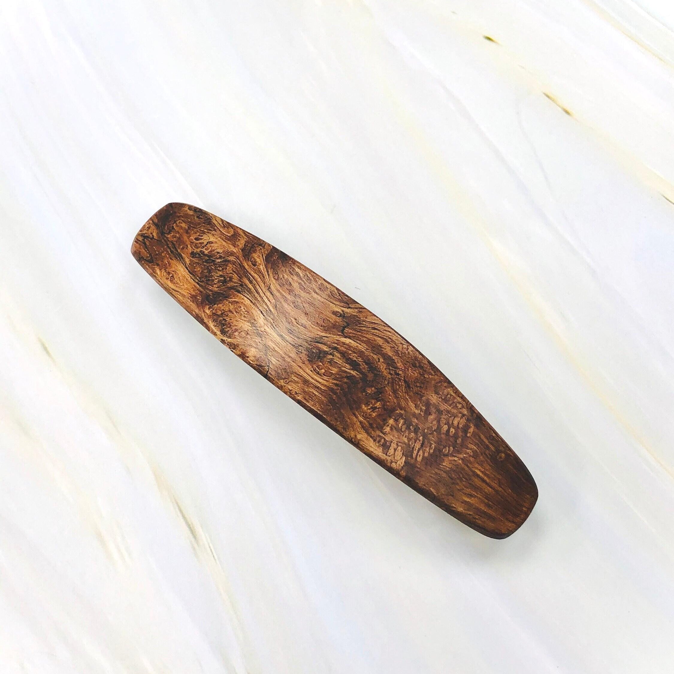 Hair Clip for thick hair Large barrette for Long hair claw Pyinma wooden French Hair barrette gift for wife girlfriend