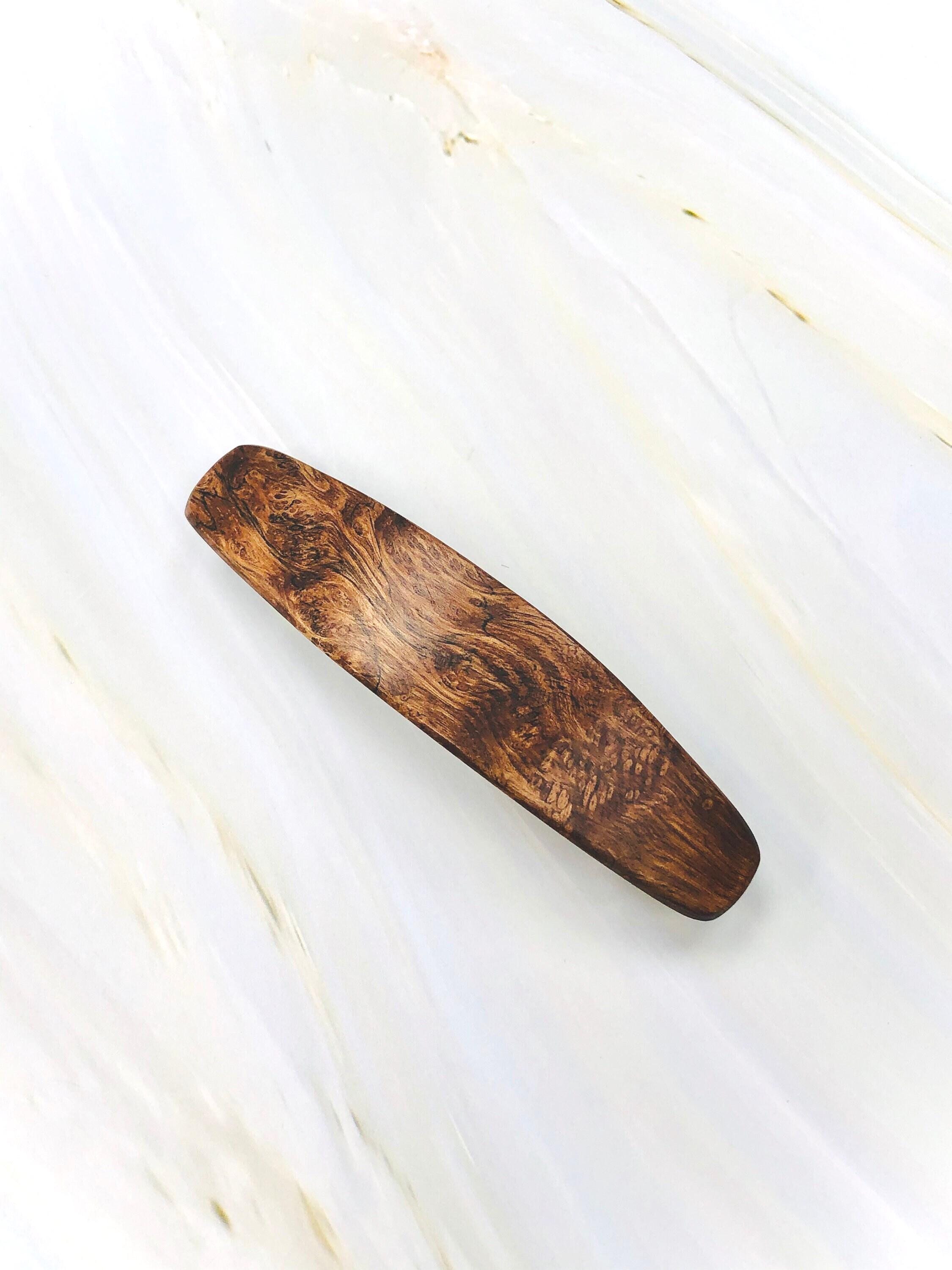 Hair Clip for thick hair Large barrette for Long hair claw Pyinma wooden French Hair barrette gift for wife girlfriend
