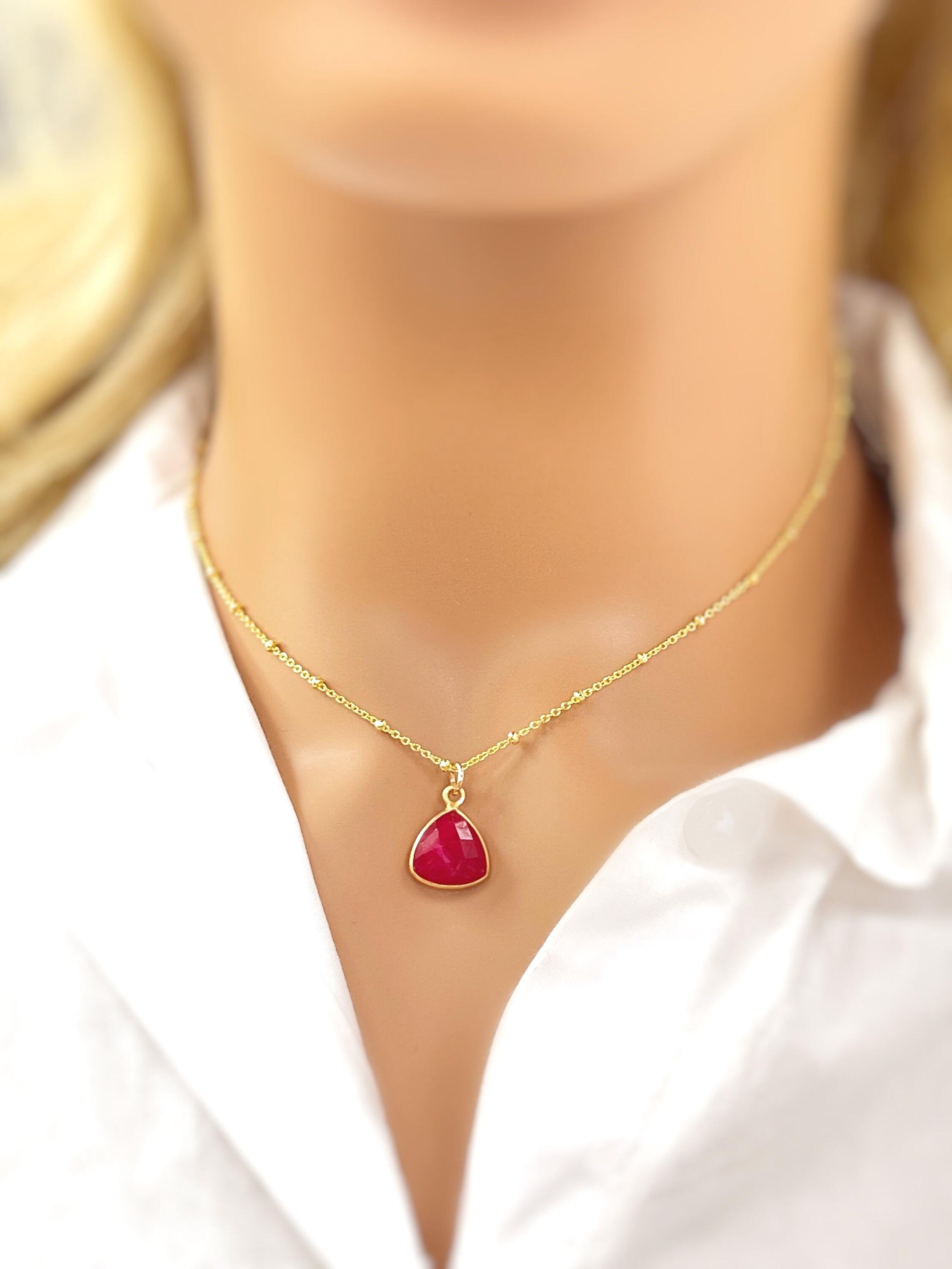Ruby Necklace Gold