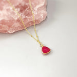 Ruby Necklace gemstone Solitaire Necklace