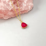 Ruby Necklace gemstone Solitaire Necklace