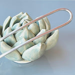 Featherweight Silver Metal Hair Pin, Minimalist Modern hair pins