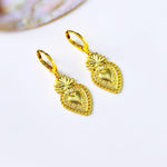 Sacred Earrings Gold, Silver Dangle religious faith jewelry for women Christian Jewelry, Catholic Faith Confirmation Gift for her, women