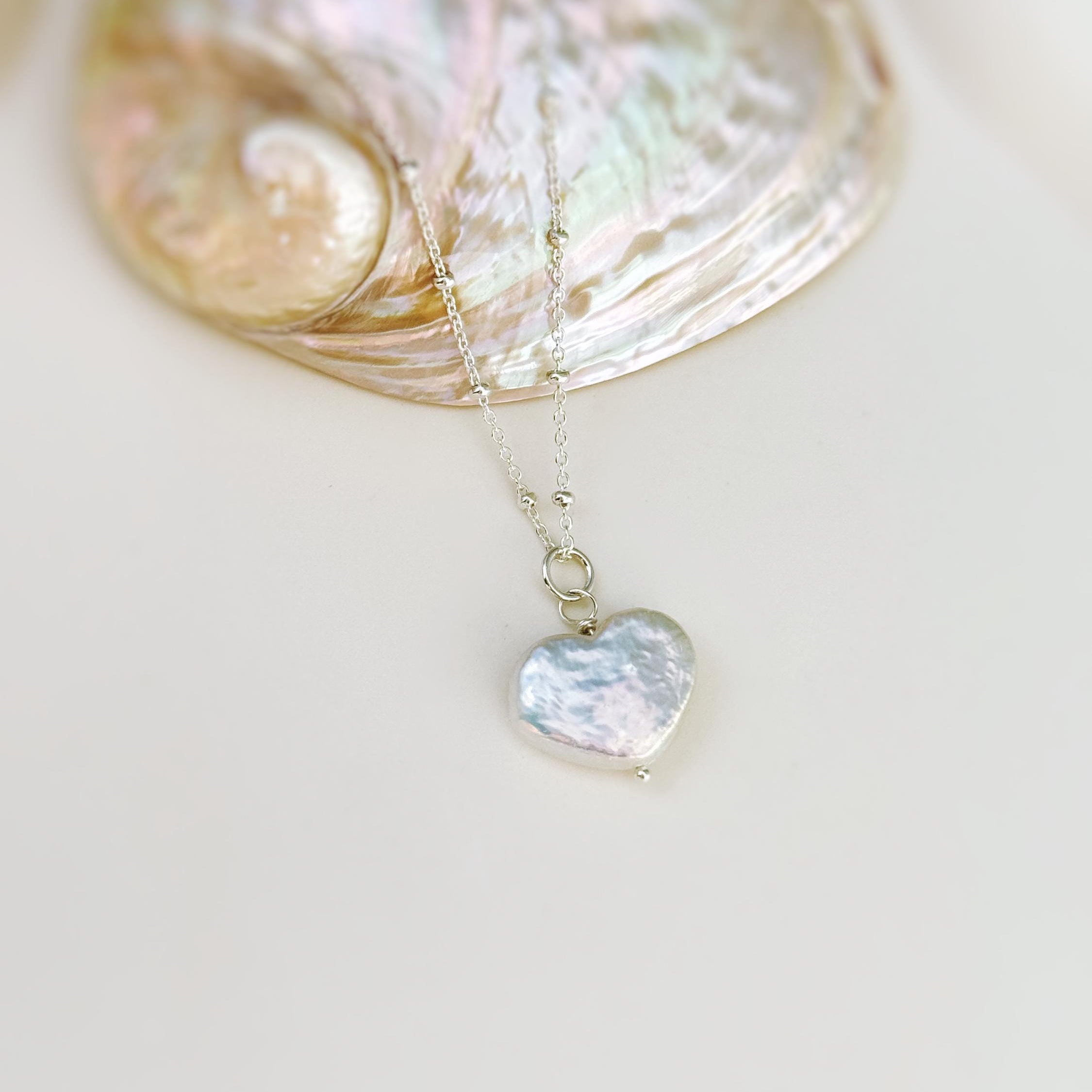 Baroque Pearl Necklace 14k gold, sterling silver dainty real freshwater pearl necklace for women single June birthstone gift for mom, wife