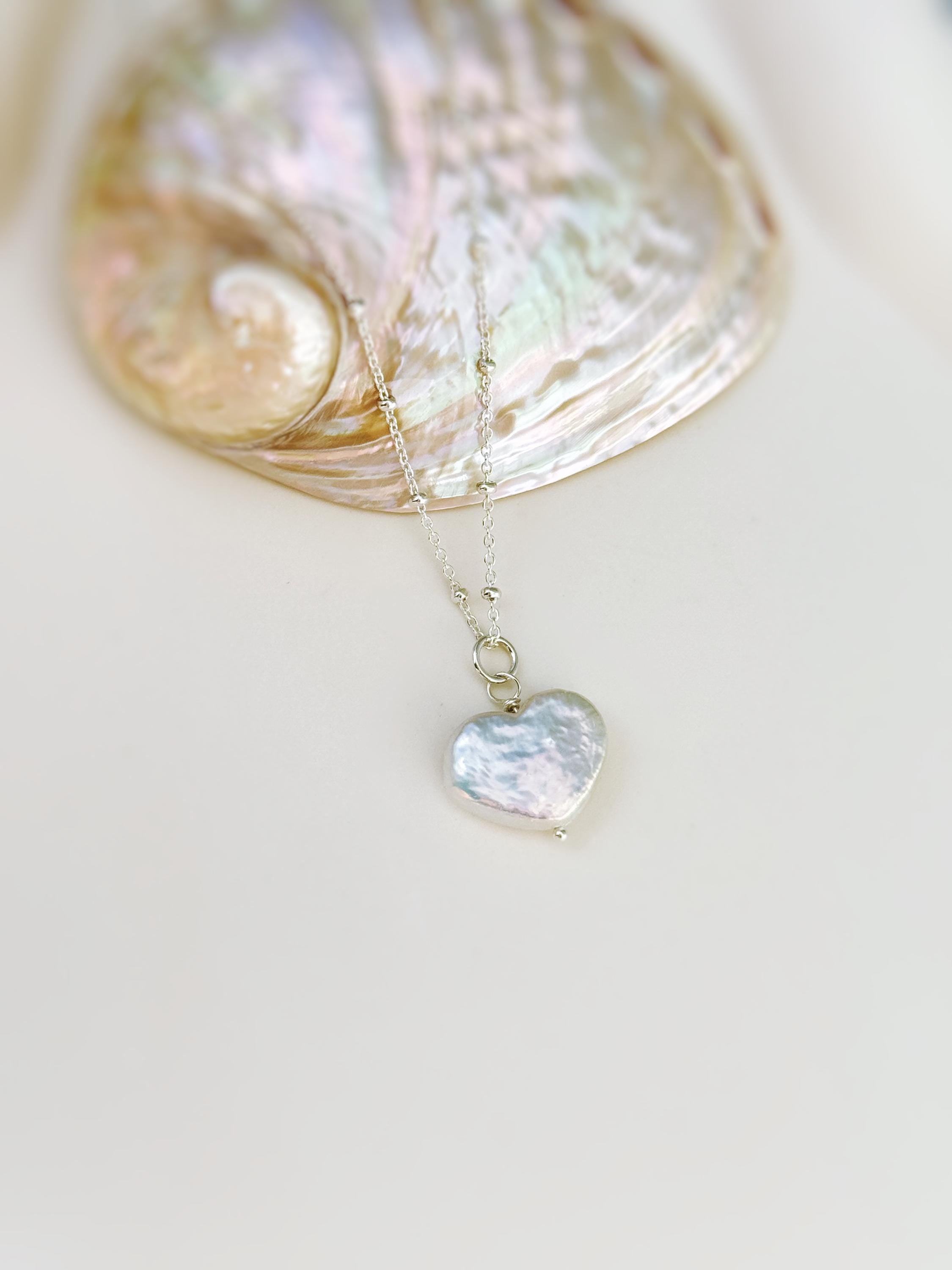 Baroque Pearl Necklace 14k gold, sterling silver dainty real freshwater pearl necklace for women single June birthstone gift for mom, wife