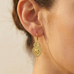 Sacred Earrings Gold, Silver Dangle religious faith jewelry for women Christian Jewelry, Catholic Faith Confirmation Gift for her, women